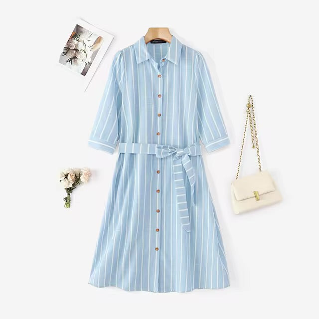 Mia™ - Comfortable Striped Dress