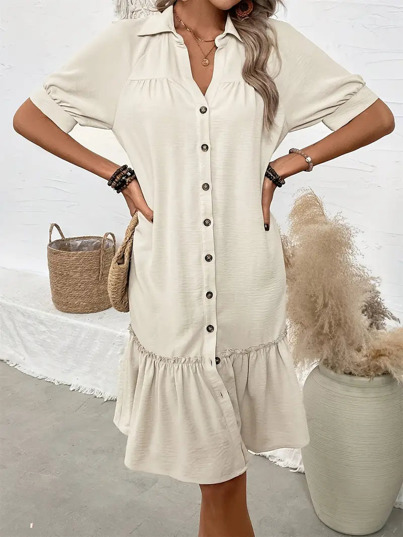 Victoria™ - Elegant Shirt Dress