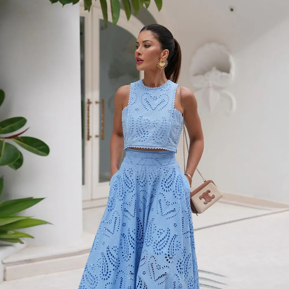 Layla™ - Stylish Top And Skirt Set