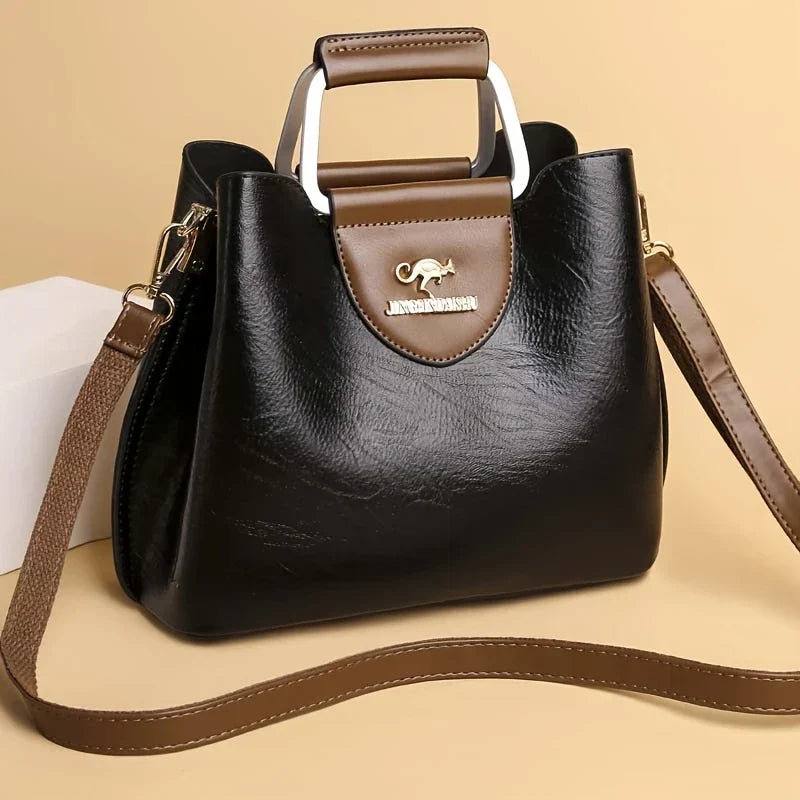 Sophia - Chic Leather Bucket Bag