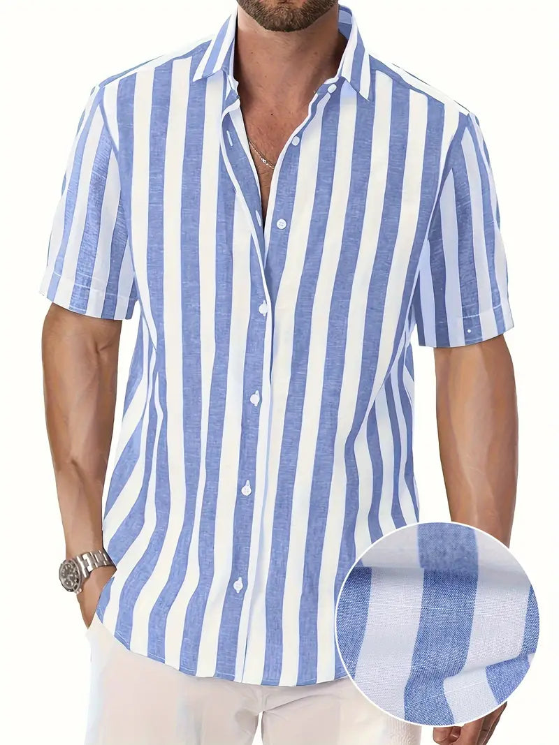 Liam™ - Casual Short Sleeve Striped Shirt