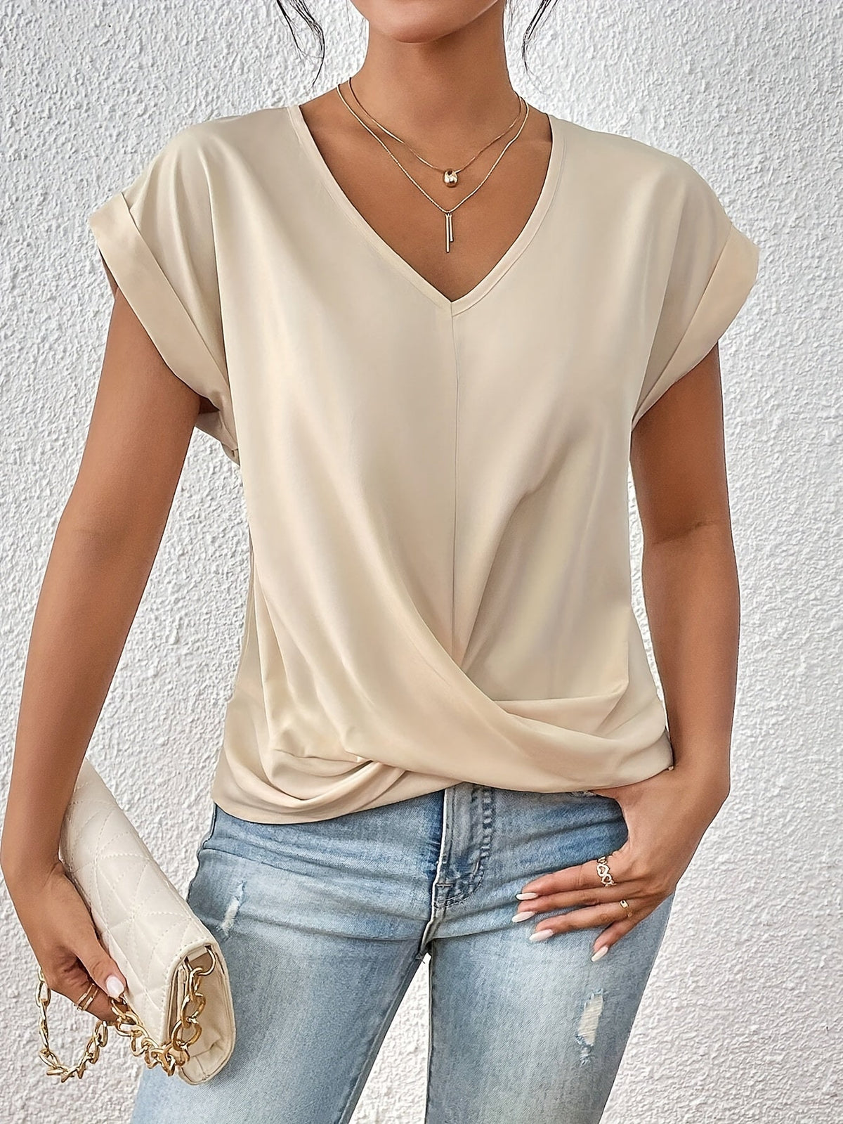 Olivia™ – Twist Front V-Neck Top