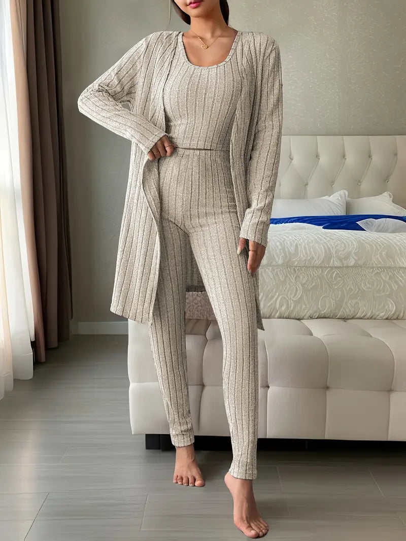 Lina™ - Ribbed Three-Piece Set