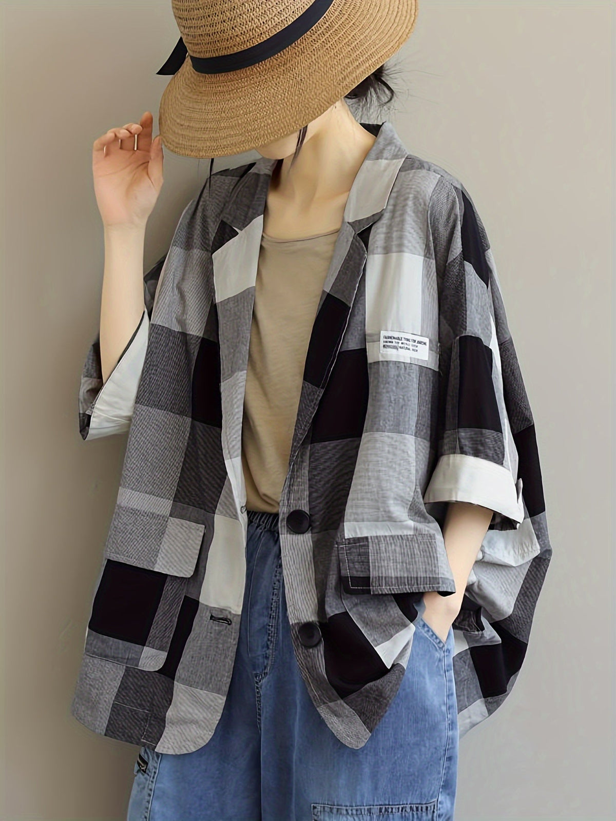 Luna™ - Comfortable Plaid Blazer
