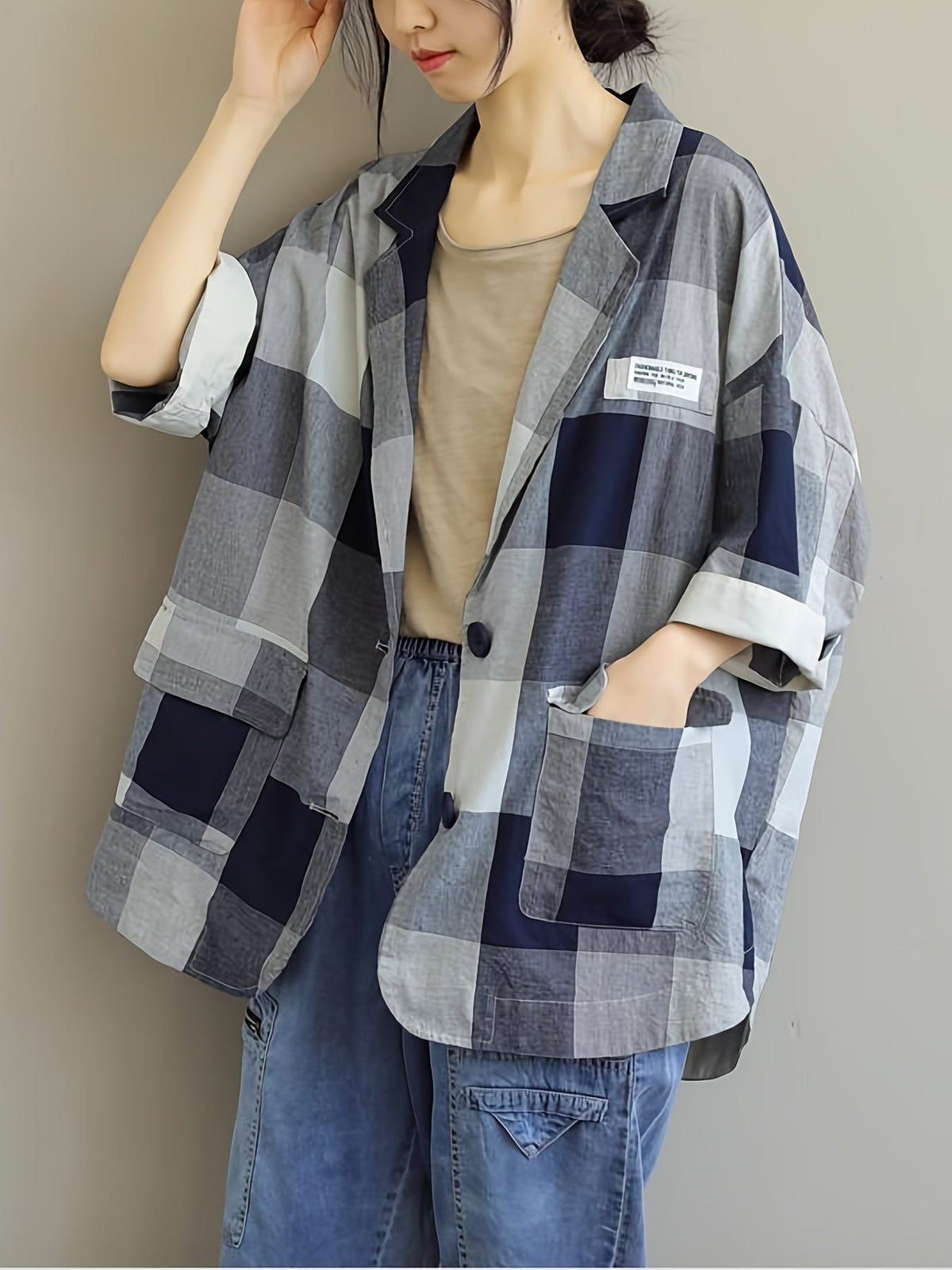 Luna™ - Comfortable Plaid Blazer