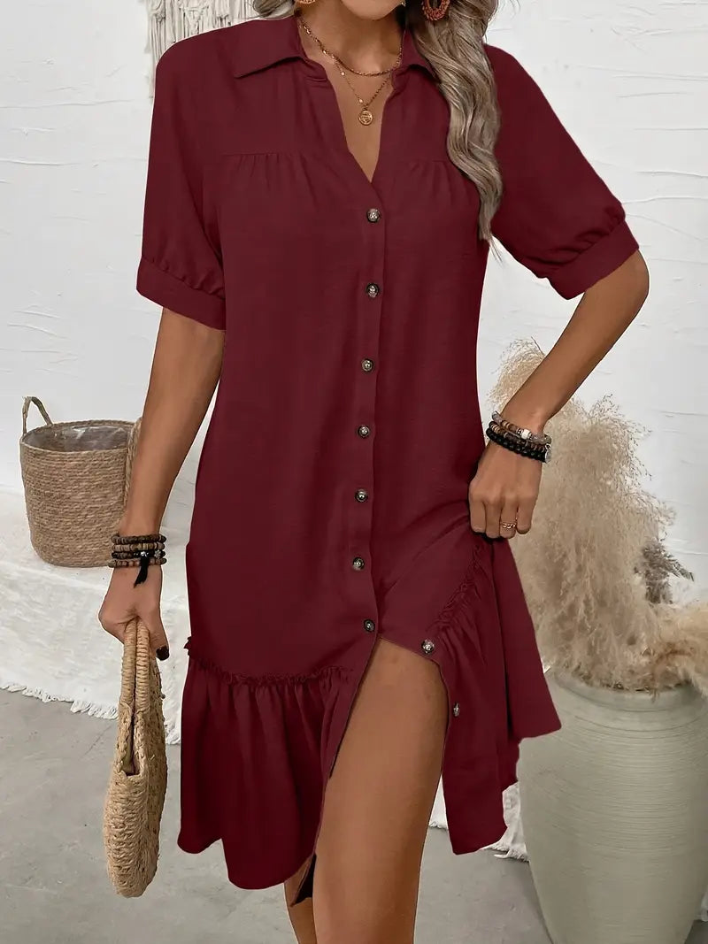 Victoria™ - Elegant Shirt Dress