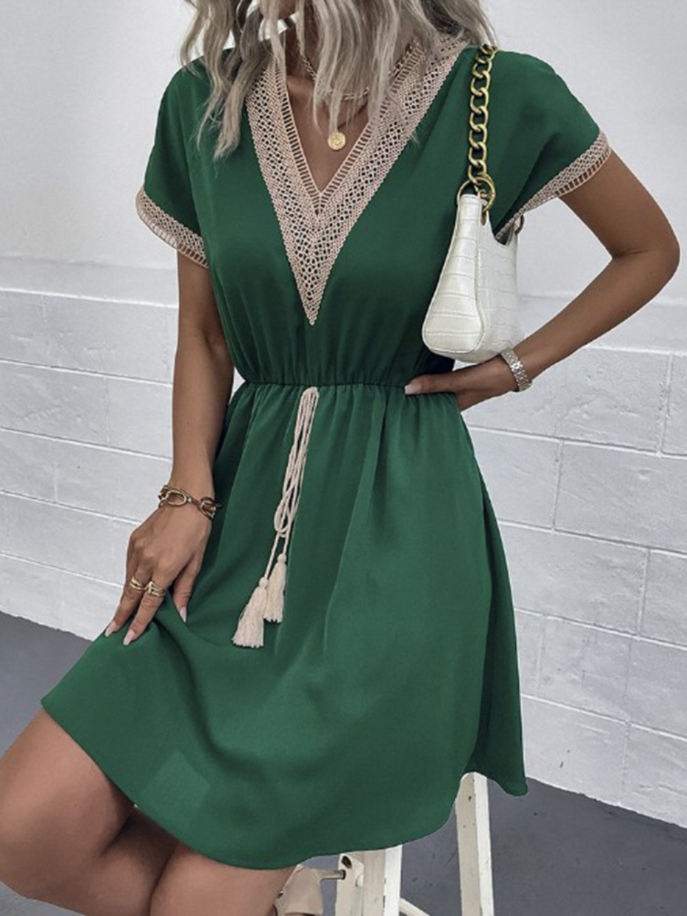 Aubrey™ - Short Dress With Elegance Lace