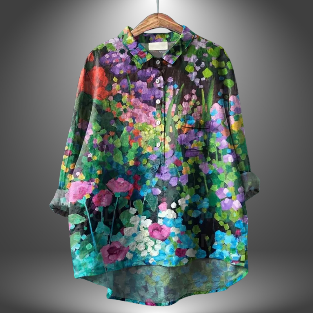 Layla™ - Feminine Blouse with Floral Print