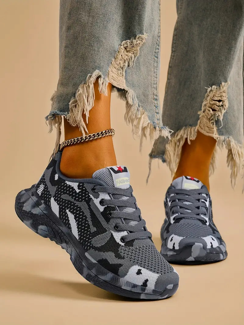 Layla™ - Comfy Wear-Resistant Camo Sneakers