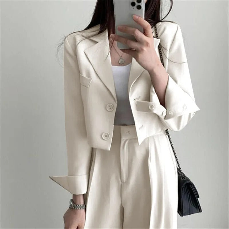 Luna™ - Chic Cropped Blazer Set