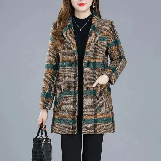 Aubrey™ - Elegant Plaid Blazer