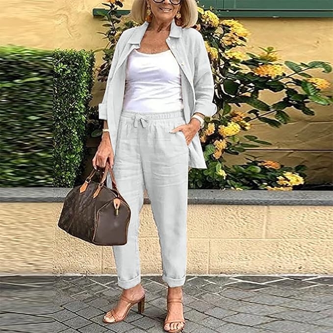 Scarlett™ - Comfortable Long Sleeve Blouse And Pants Set