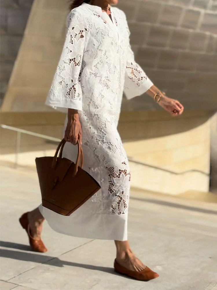 Grace™ - Modern Flowing Refined Lace Dress