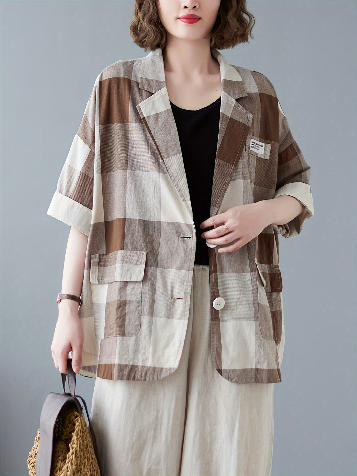 Luna™ - Comfortable Plaid Blazer