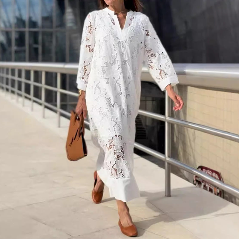 Grace™ - Modern Flowing Refined Lace Dress