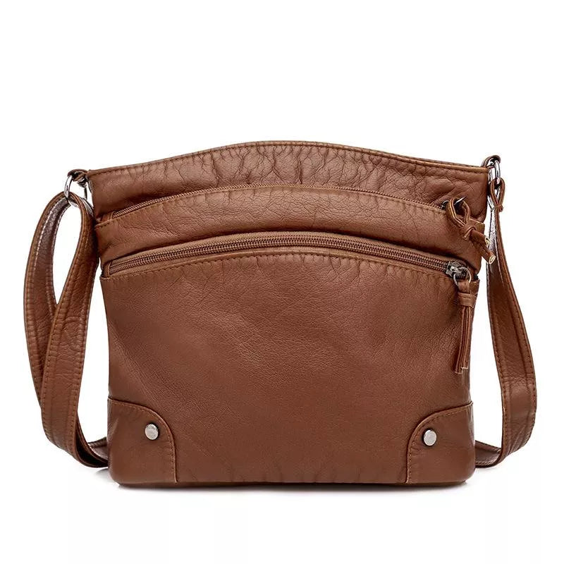 Mia - Vintage Charm Crossbody Leather Bag