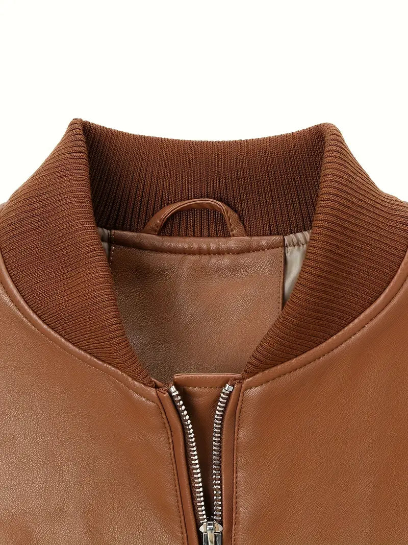 Logan™ - Stylish Outdoor Leisure Baseball Leather Jacket
