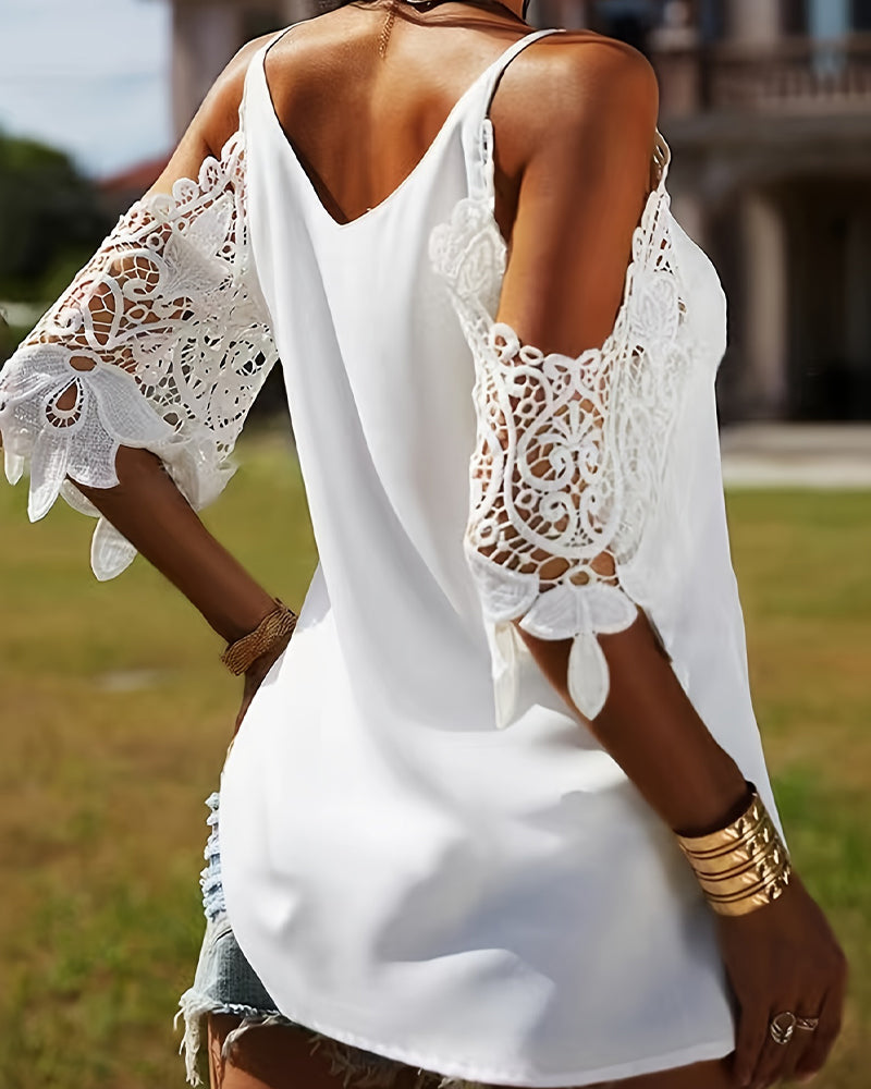 Olivia™ - Off-Shoulder Solid Color Blouse