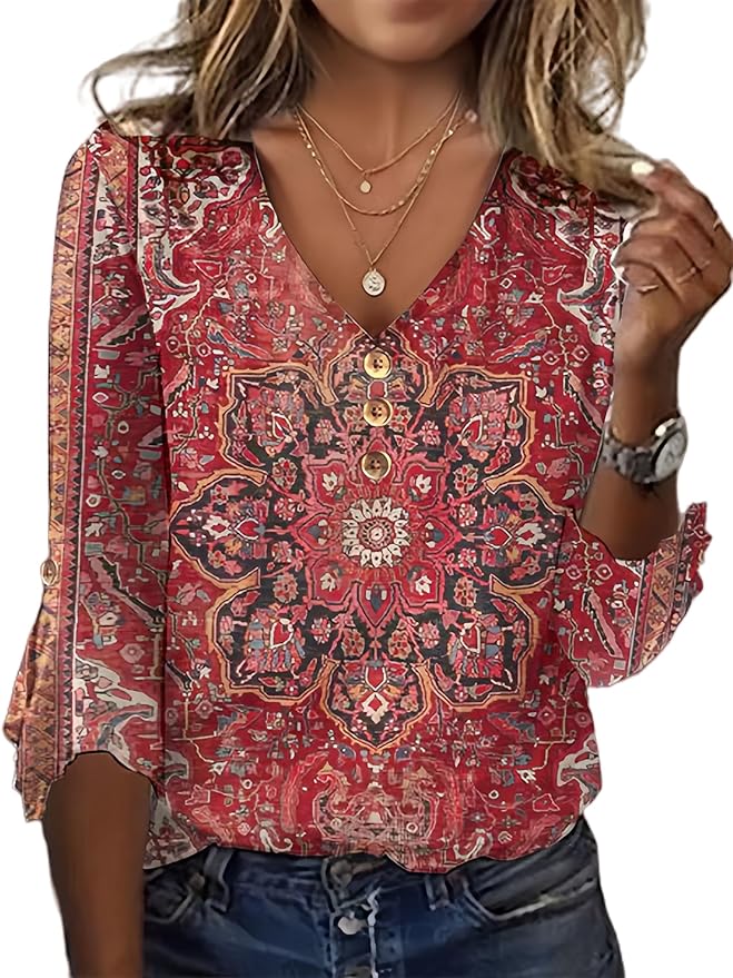 Olivia™ - Boho Ruffle Vintage Blouse