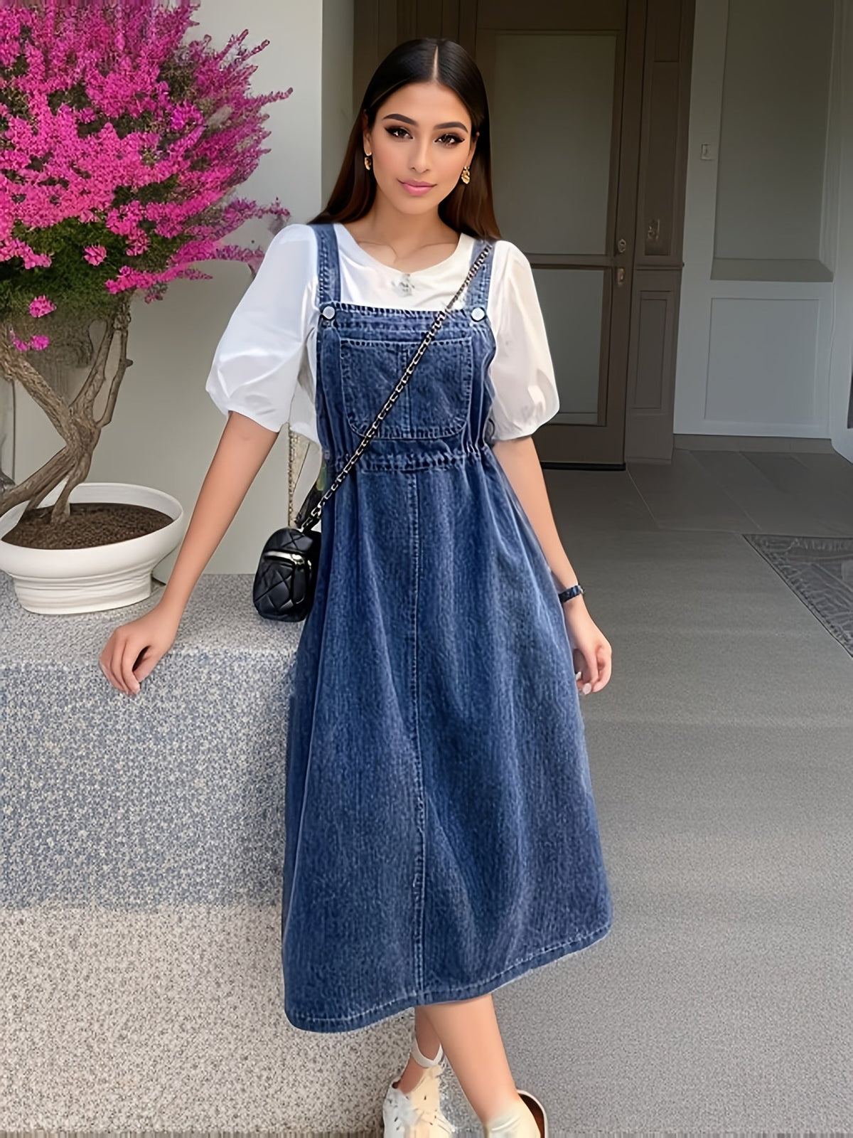 Savannah™ - Stylish Denim Maxi Dress