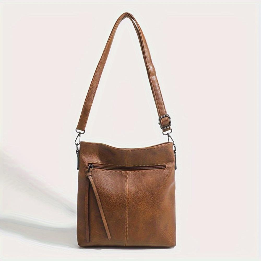 Addison - Retro Square Leather Crossbody Bag