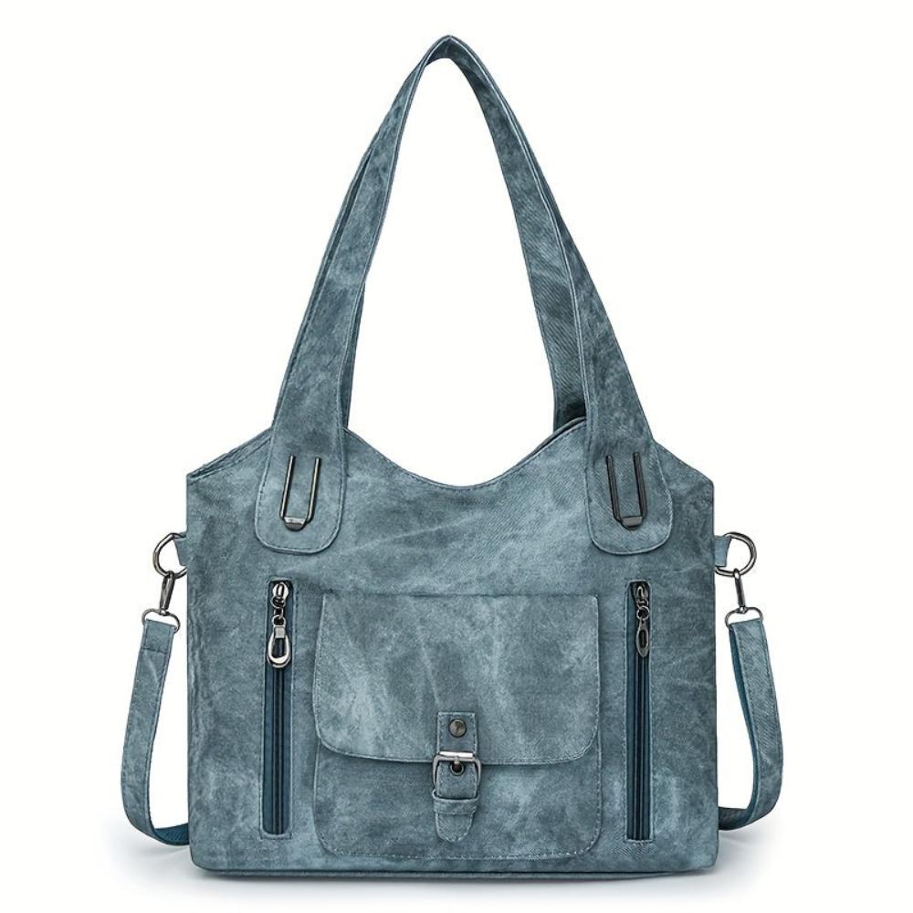Amelia - Vintage Suede Shoulder Bag