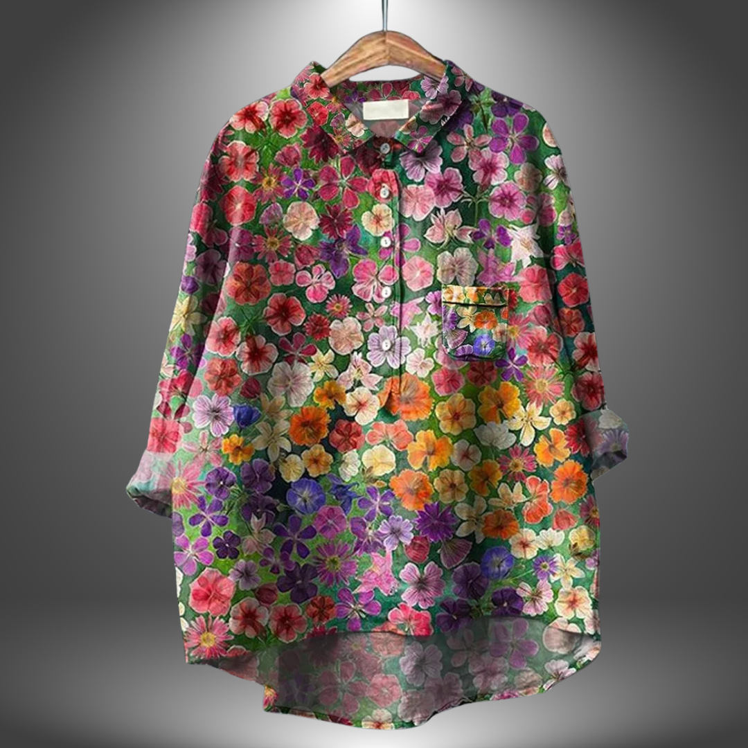 Layla™ - Feminine Blouse with Floral Print
