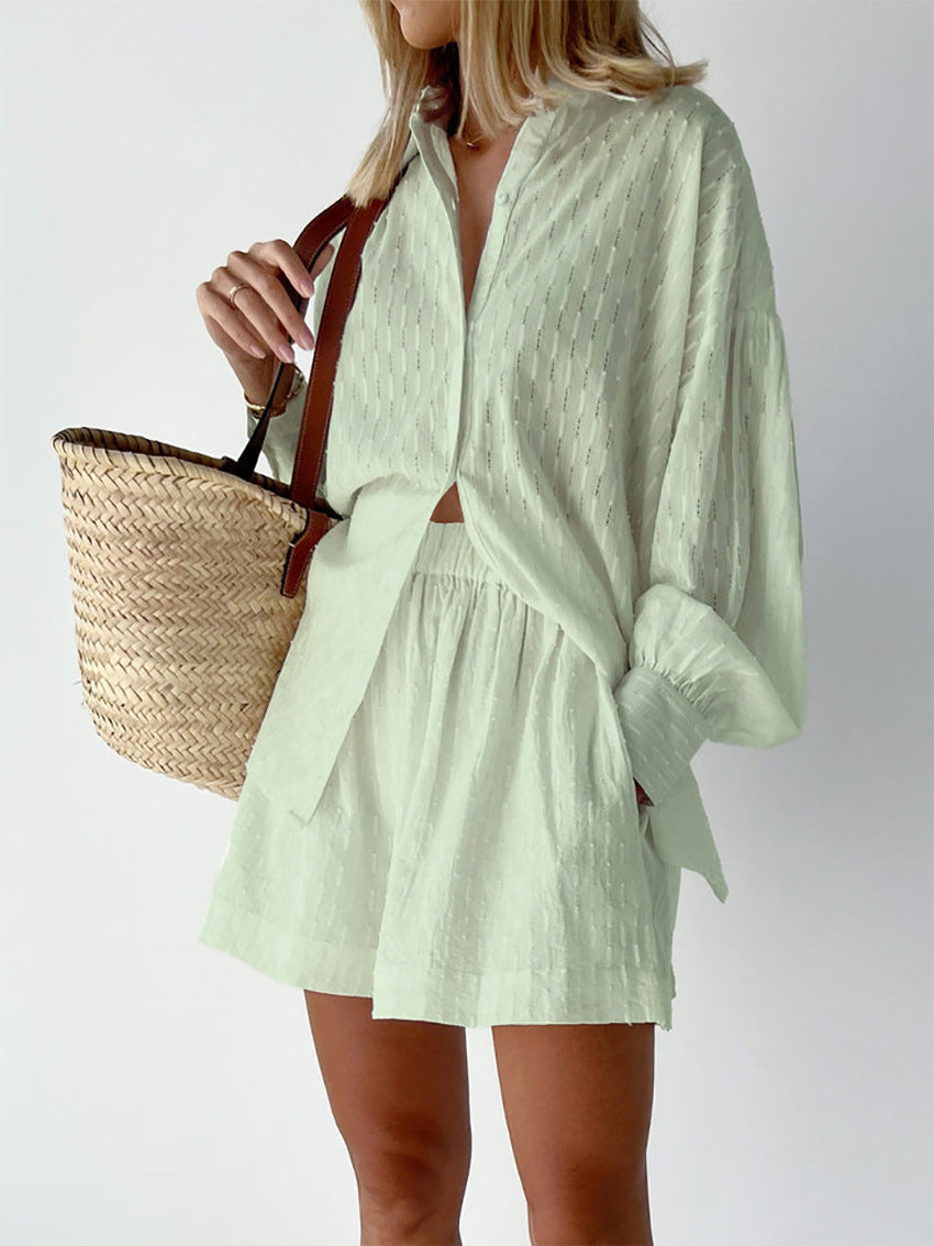 Charlotte™ - Effortlessly Chic Breezy Shirt and Shorts Ensemble