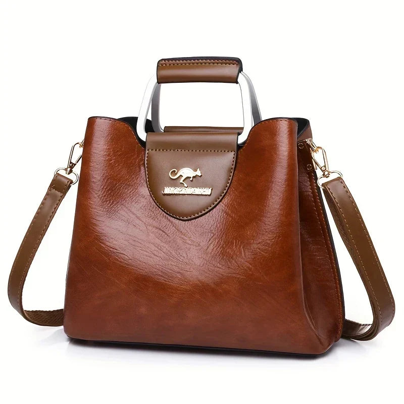 Sophia - Chic Leather Bucket Bag