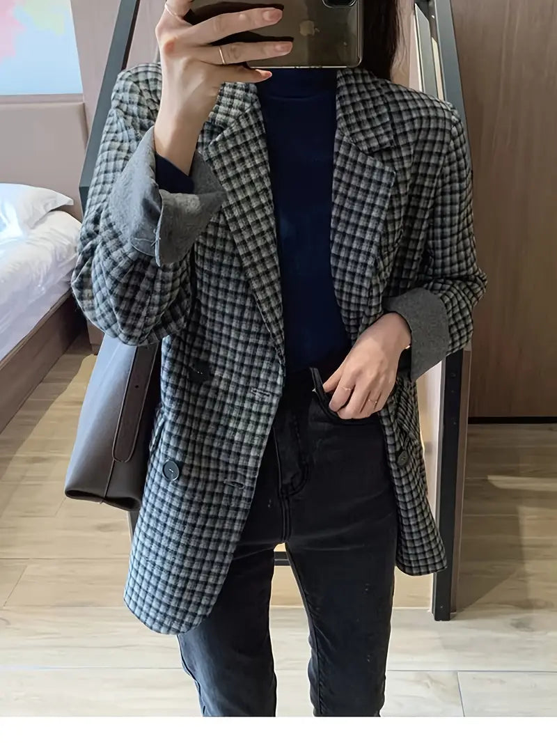 Lily™ - Stylish Plaid Blazer