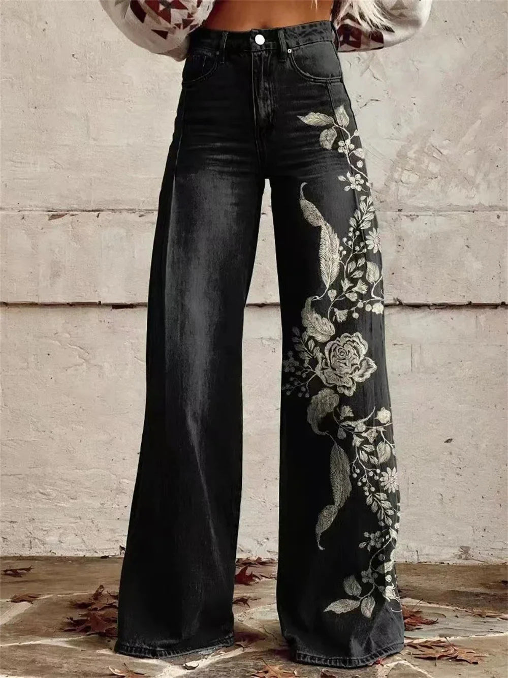 Peyton™ - Retro Floral Wide Leg Pants