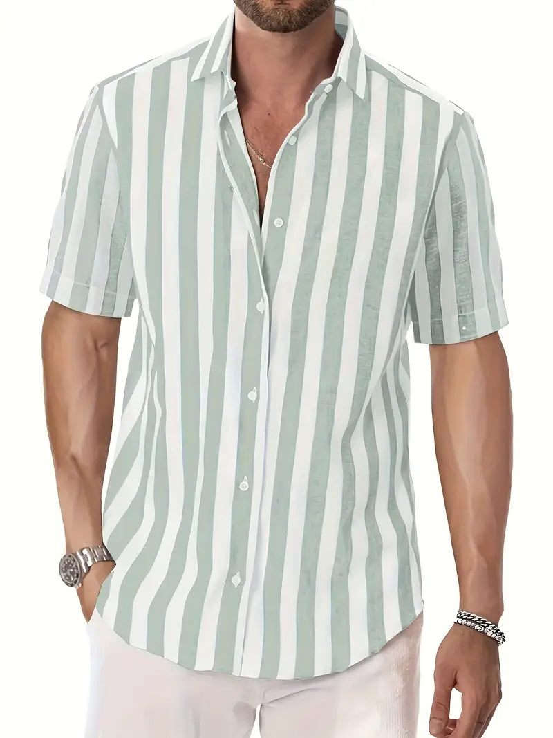 Liam™ - Casual Short Sleeve Striped Shirt