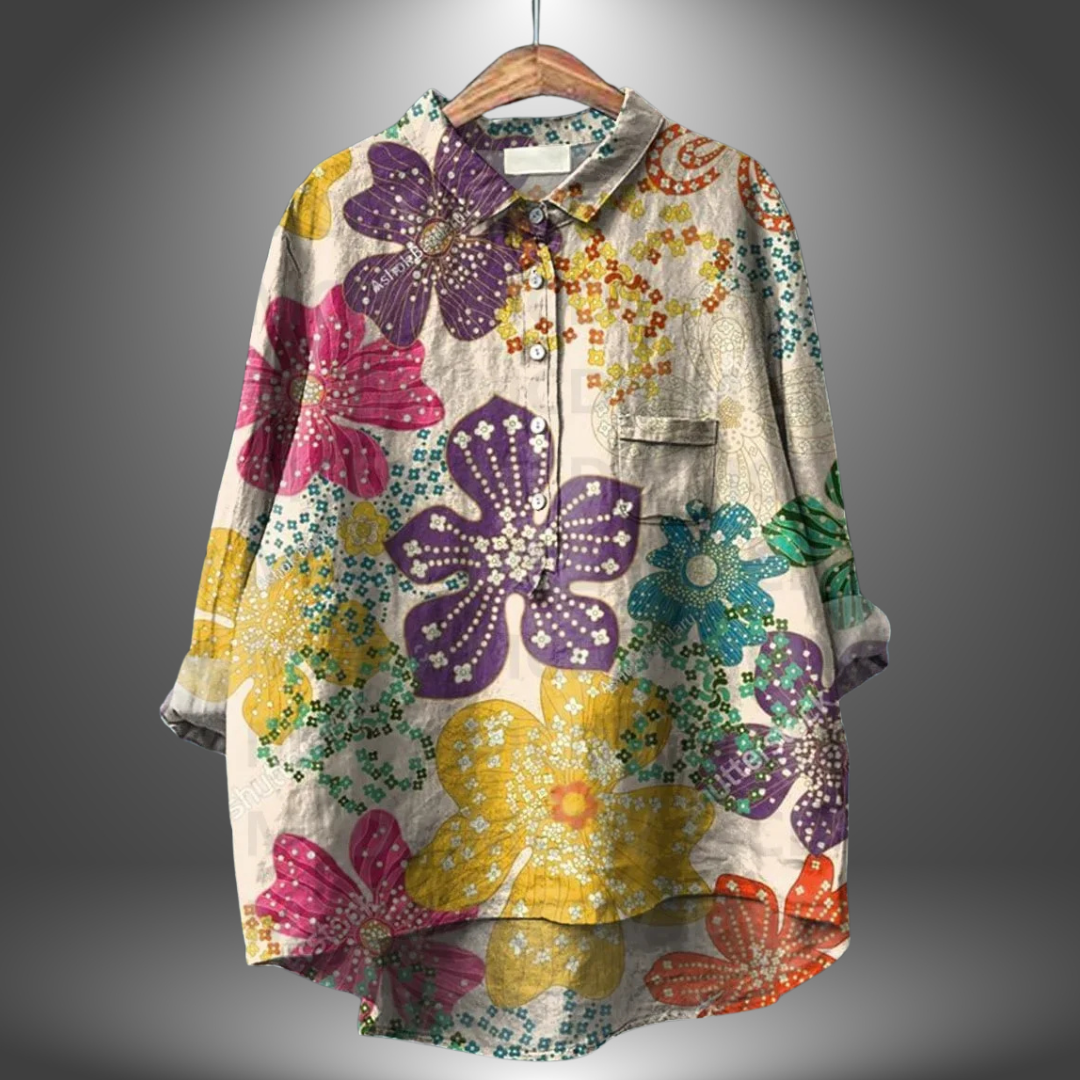 Layla™ - Feminine Blouse with Floral Print
