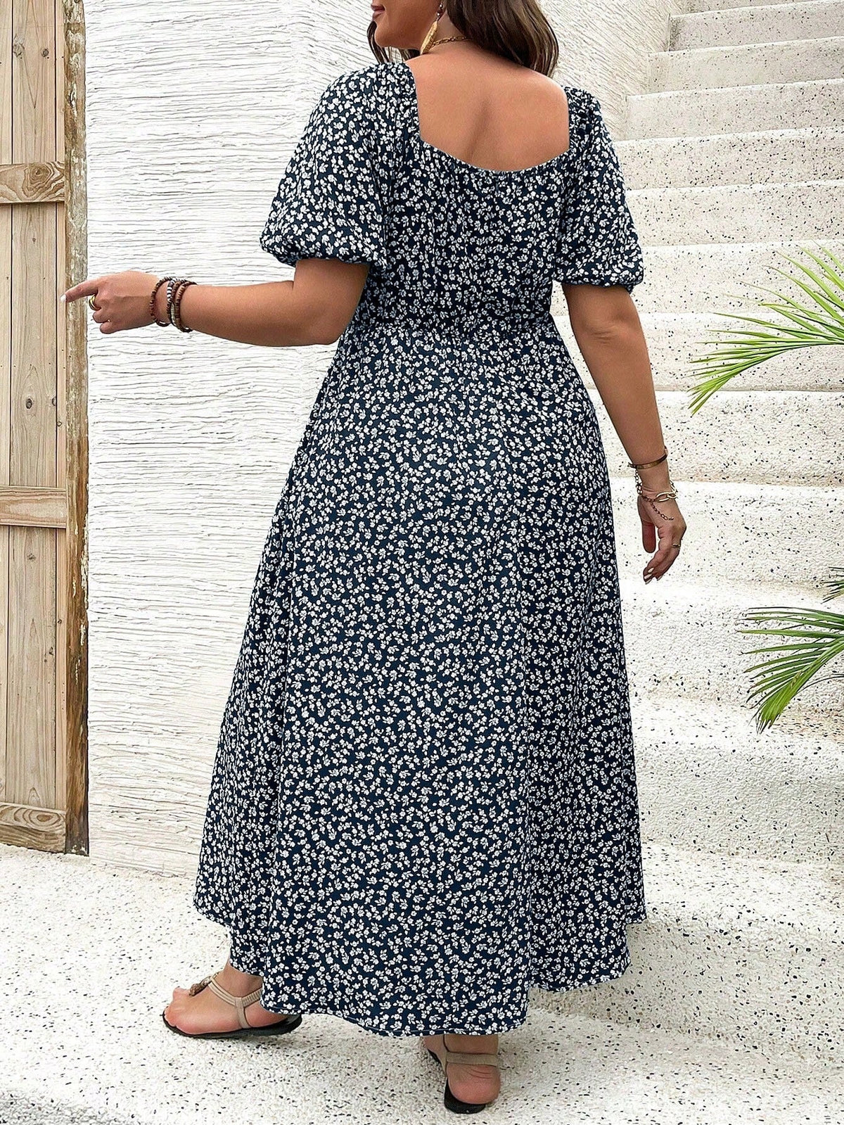 Ellie™ - Elegant Floral Midi Dress