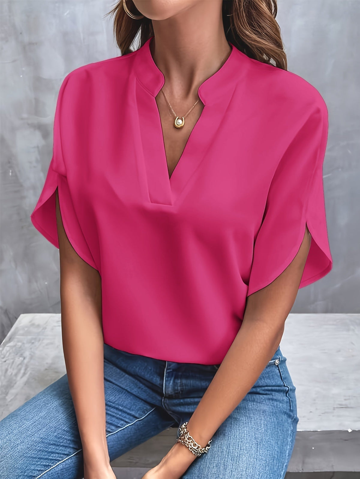 Avery™ - Relaxed V-Neck Blouse