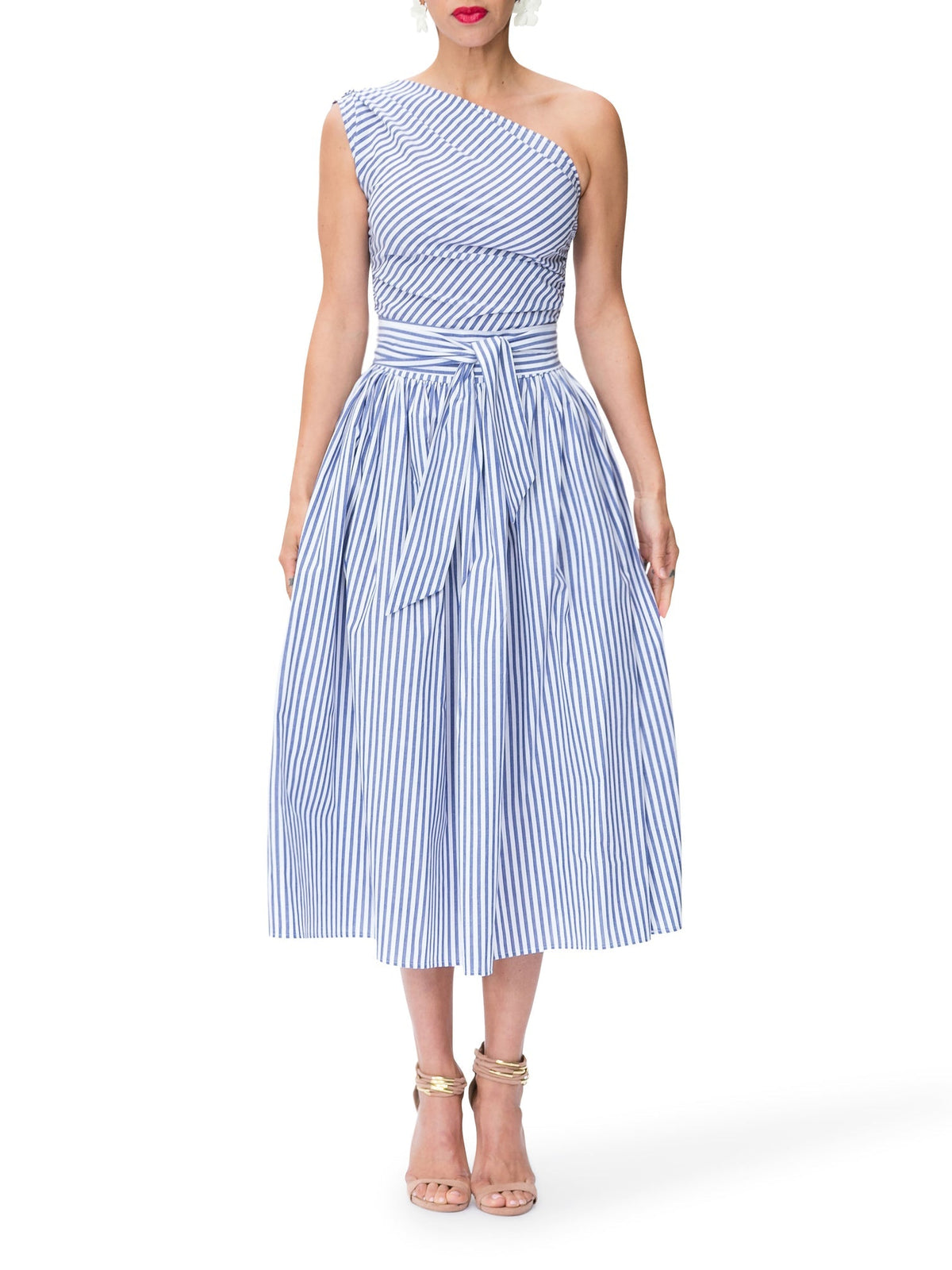 Avery™ - Premium Linen Striped Maxi Dress