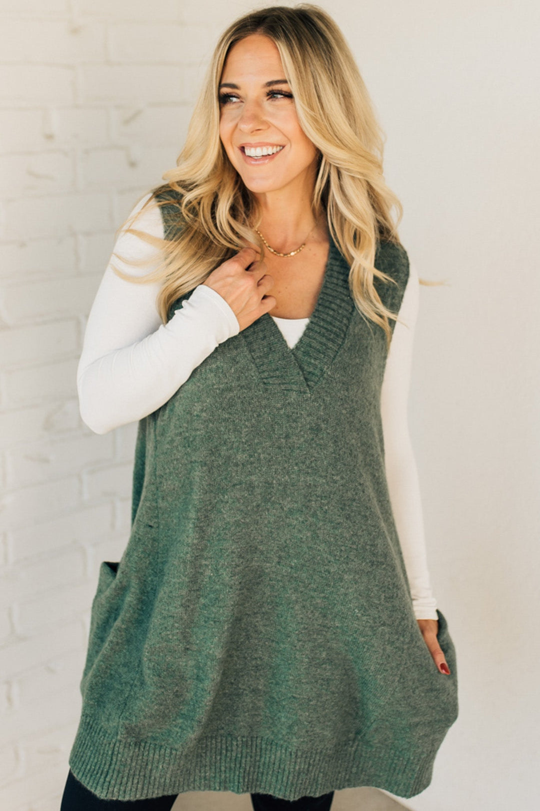 Scarlett™ - Stylish Long Sweaters with Pocket