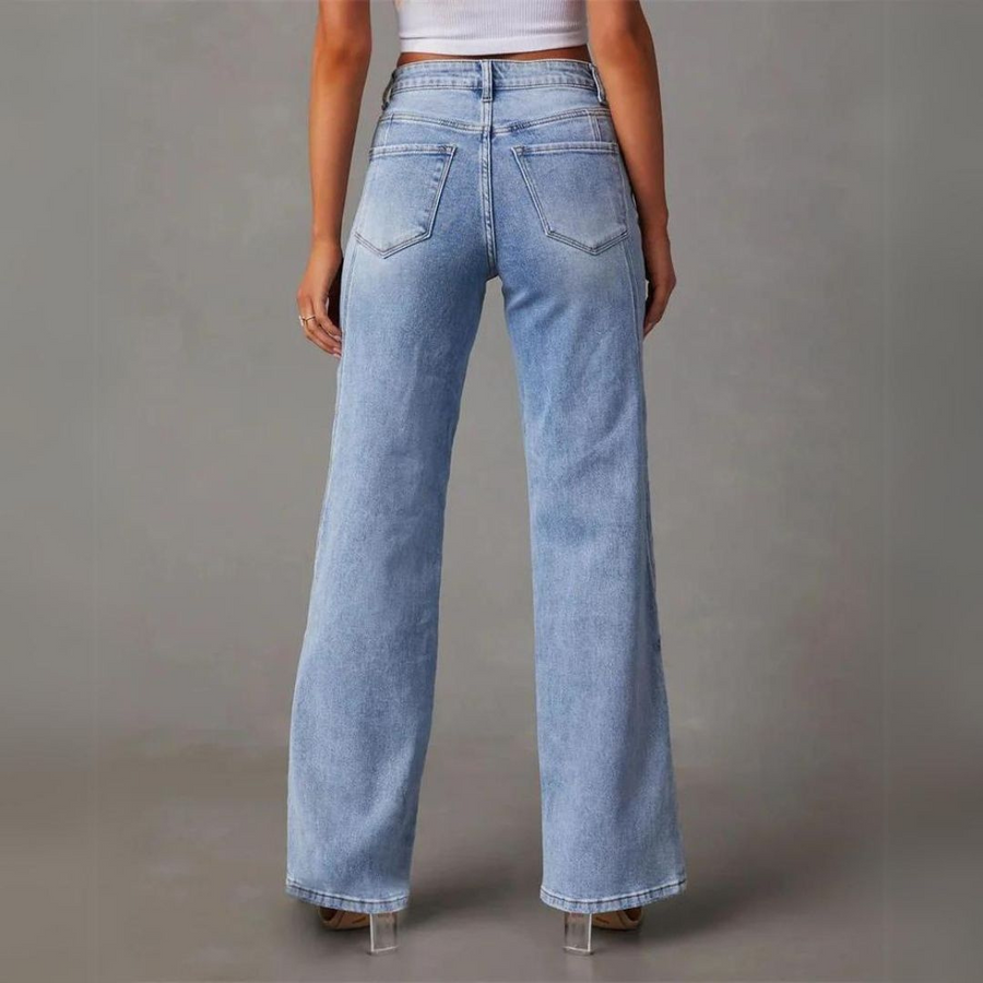 Olivia™ - High Waisted Wide Leg Jeans