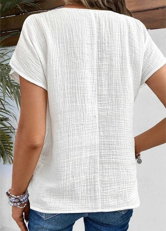 Mia™ - Elegant Top With Handmade Details