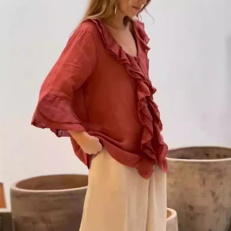 Aria™ - Casual Ruffle Blouse
