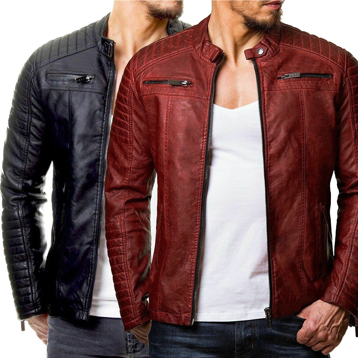 William™ - Retro Leather Bikers Jacket