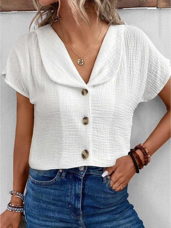 Mia™ - Elegant Top With Handmade Details