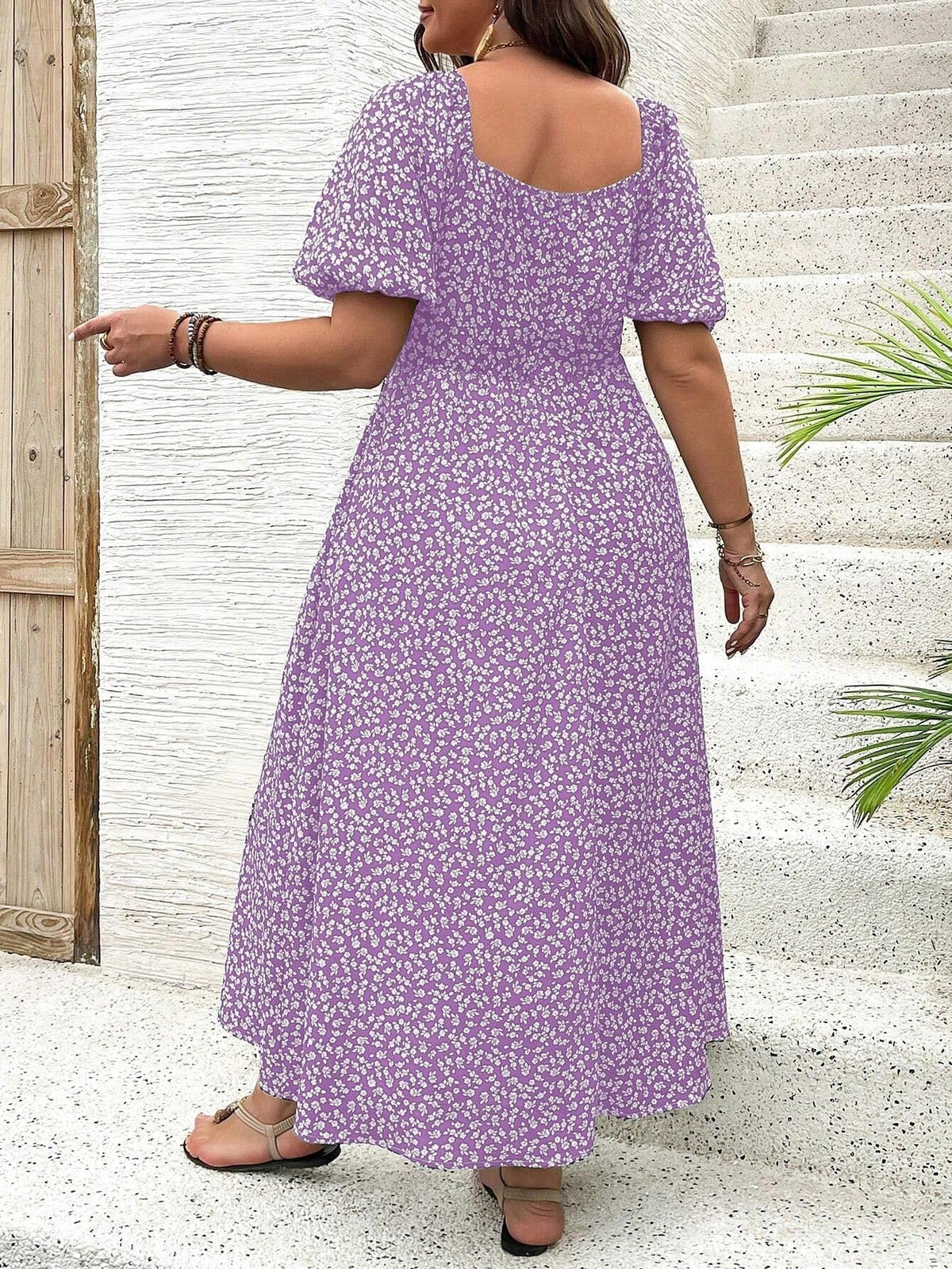 Ellie™ - Elegant Floral Midi Dress