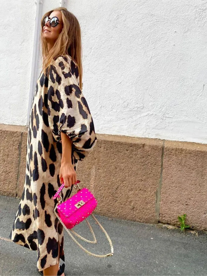 Aubrey™ - Modern Leopard Print Dress