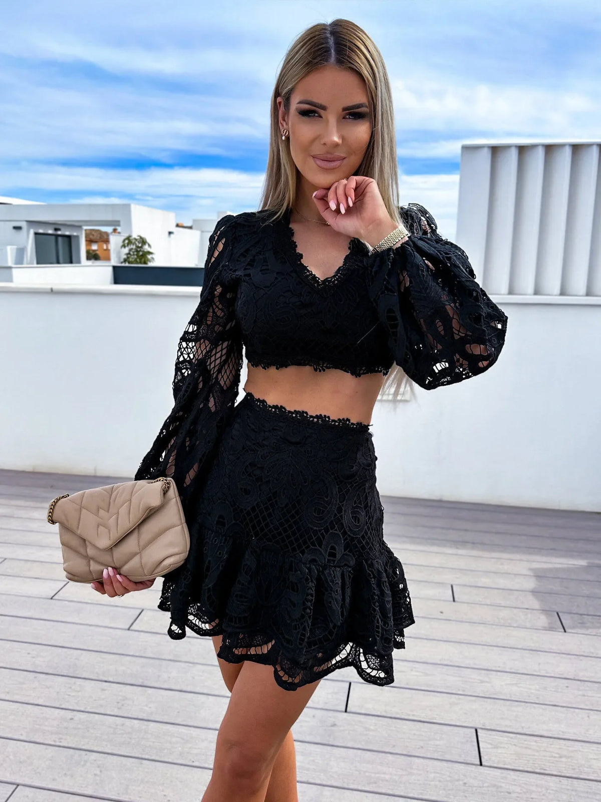 Aubrey™ - Chic Hollow Lace Summer Set