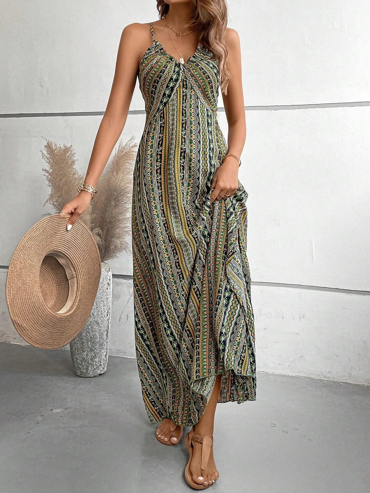 Hannah™ - Ethnic Backless Dress