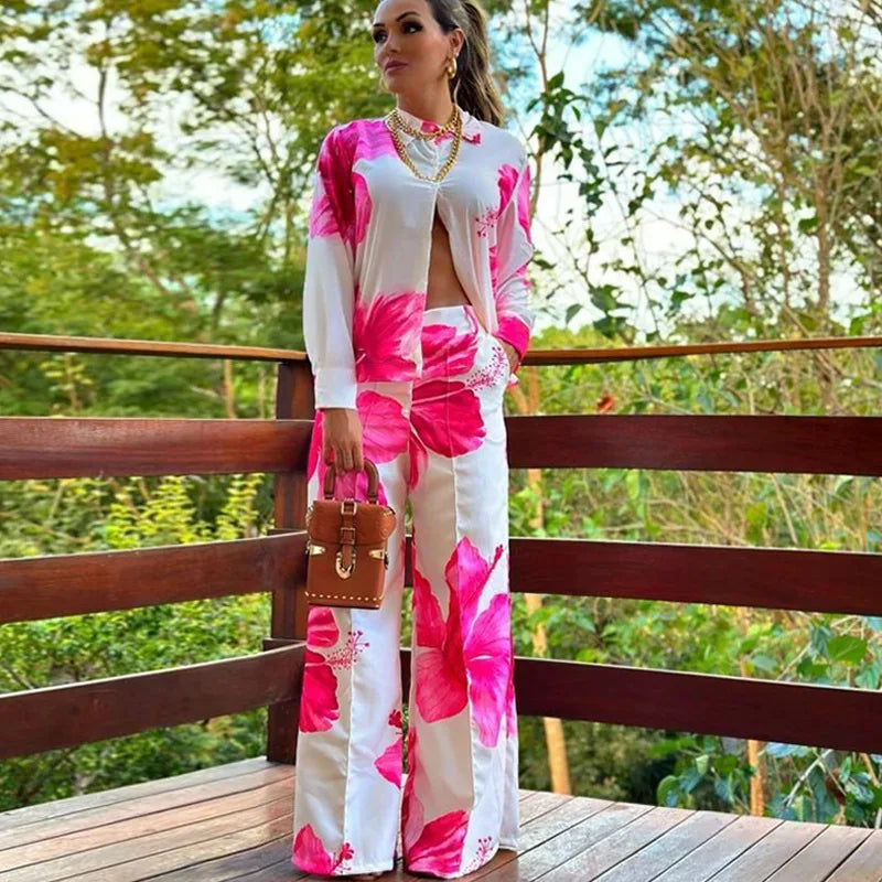 Olivia™ - Chic Floral Two-piece Set