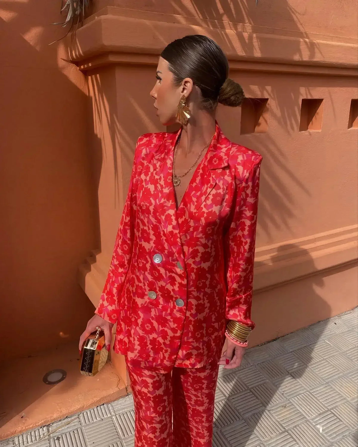 Olivia™ - Elegant Shimmer Shirt and Pants Set