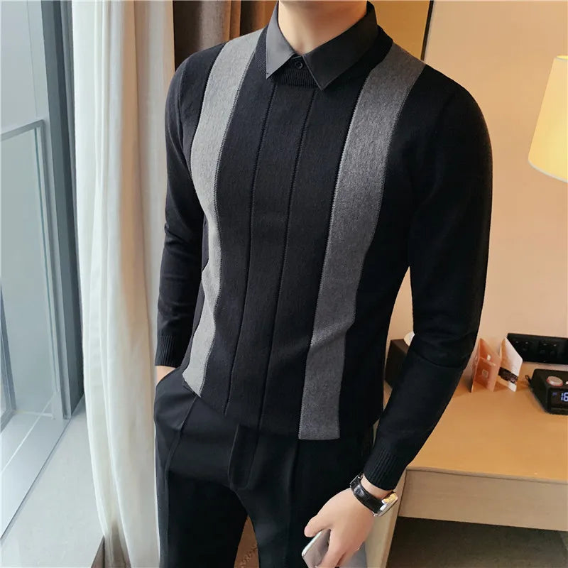 Elijah™ - Classic Striped Knitted Sweater