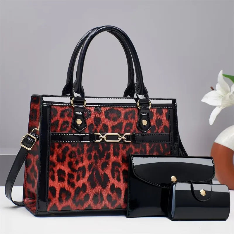 Charlotte™ - Vintage Leopard Print Bags Set